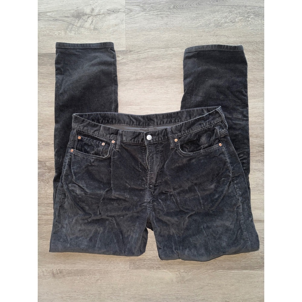 Buck Mason Men's Black Corduroy Pants 36x34